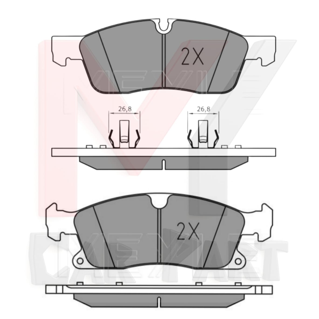 [0252519219/PD]  FRT BRAKE PAD MB W166 , X166