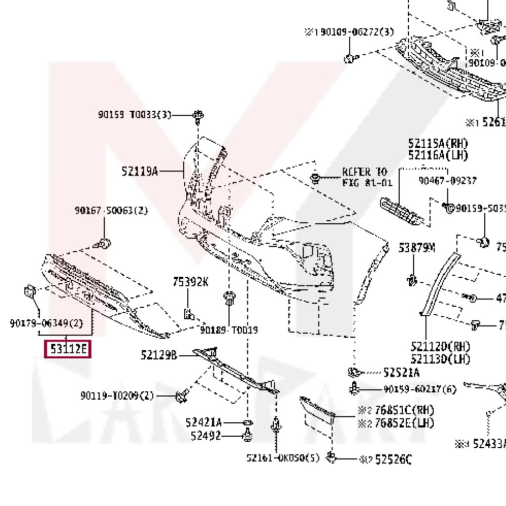 GRILL RADIATOR LOWER CROME FORTUNER T5