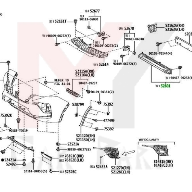 [526010K130] ENERGY ABSORBER FRT FORTUNER