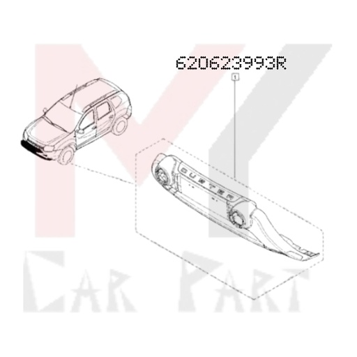 [620623993R] PROTECTOR FRT BUMPER DUSTER 