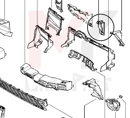 [628209330R] GUIDE AIR FRT BUMPER DUSTER